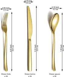 Berglander Gold Wedding Silverware Set… — Photo 2