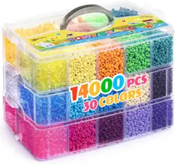 Simetufy 14000Pcs Pony Beads Bulk,… — Photo 1