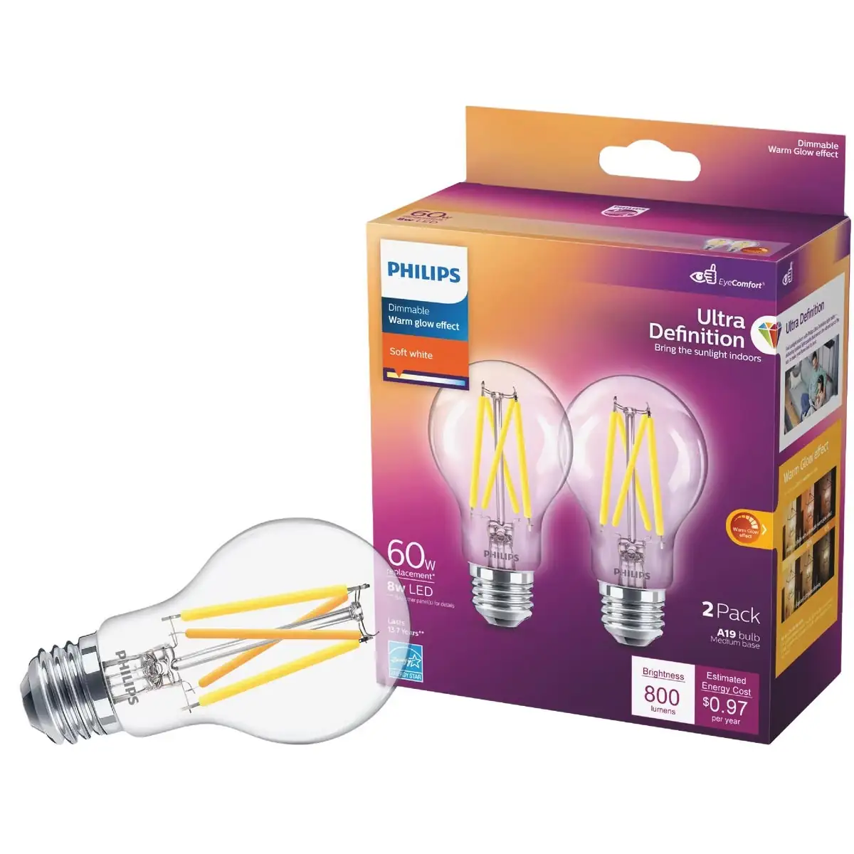 PHILIPS LED 60W A19 8-Pack… — Photo 1