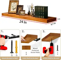 IAE Floating Wall Shelves 24… — Photo 2