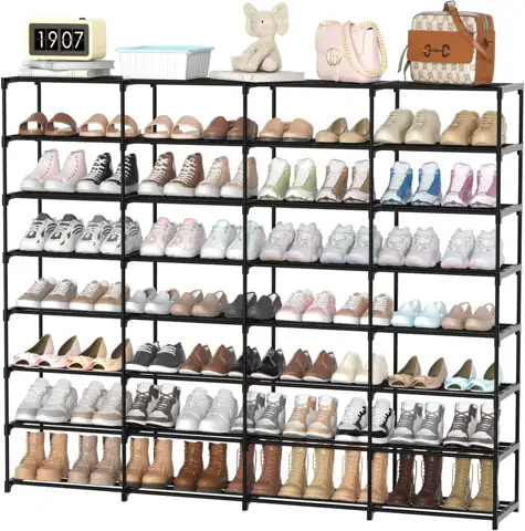 4-Row 8-Tier Tall Shoe Rack… — Photo 1