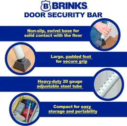 BRINKS Portable Door Security Bar,… — Photo 2