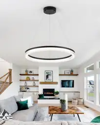 Modern Black LED Pendants,1 Ring… — Photo 2