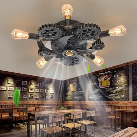 20" Retro Steampunk Ceiling Fan… — Photo 1