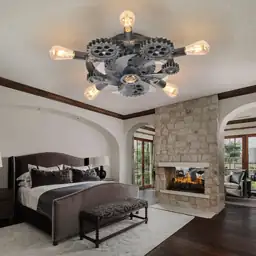 20" Retro Steampunk Ceiling Fan… — Photo 2