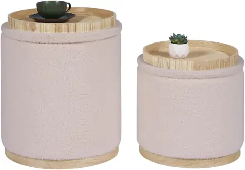 PINPLUS Round Storage Ottoman Set… — Photo 1