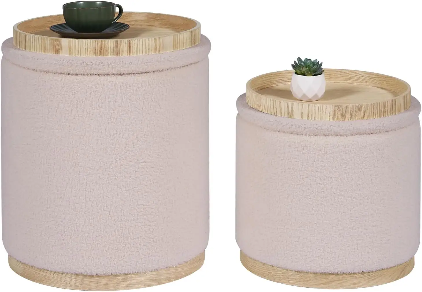 PINPLUS Round Storage Ottoman Set… — Photo 1