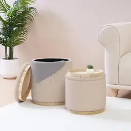 PINPLUS Round Storage Ottoman Set… — Photo 2