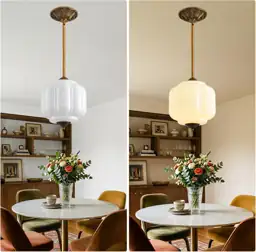 LOUSACE 10-Inch Milk Glass Ceiling… — Photo 2
