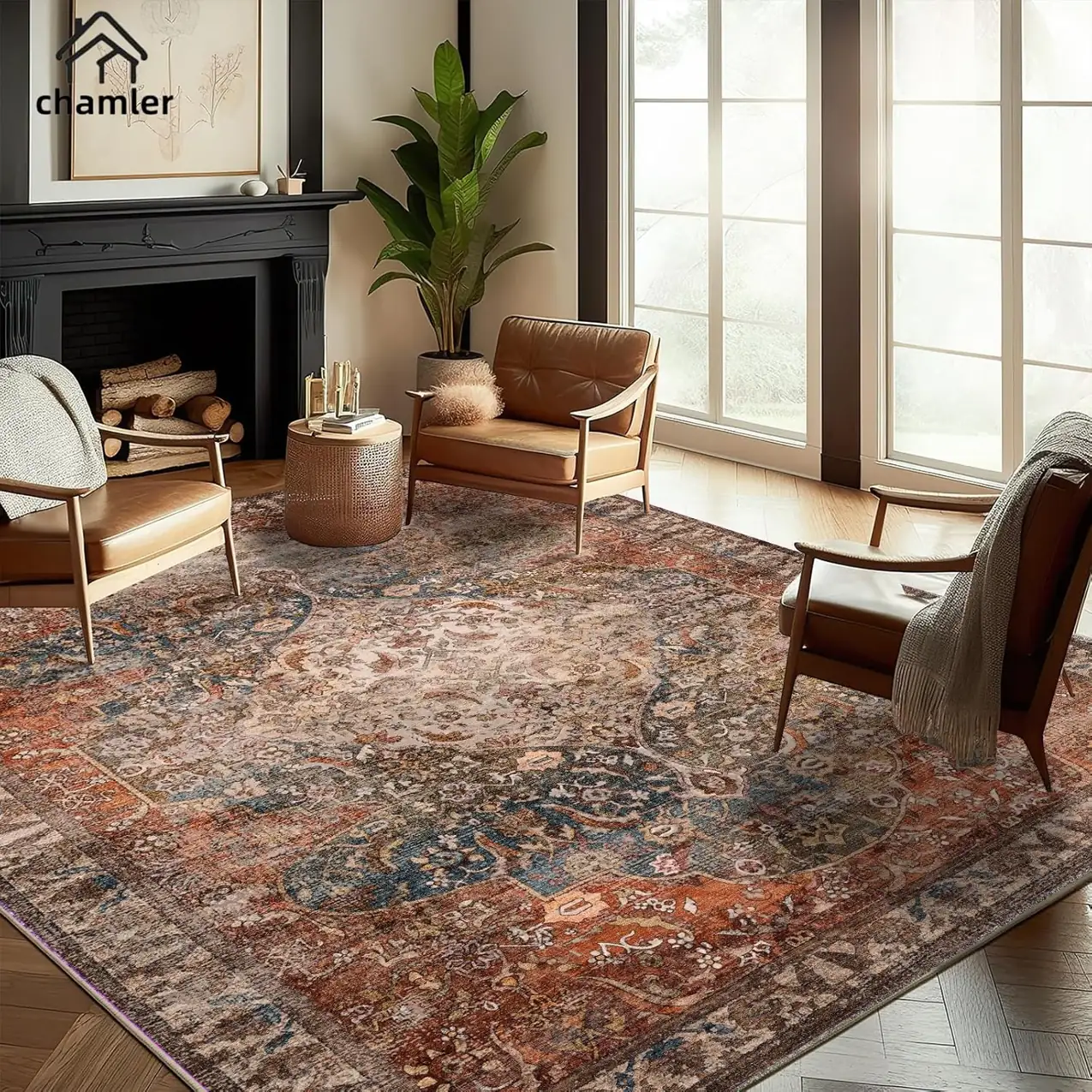 chamler 8x10 Area Rug Washable… — Photo 1