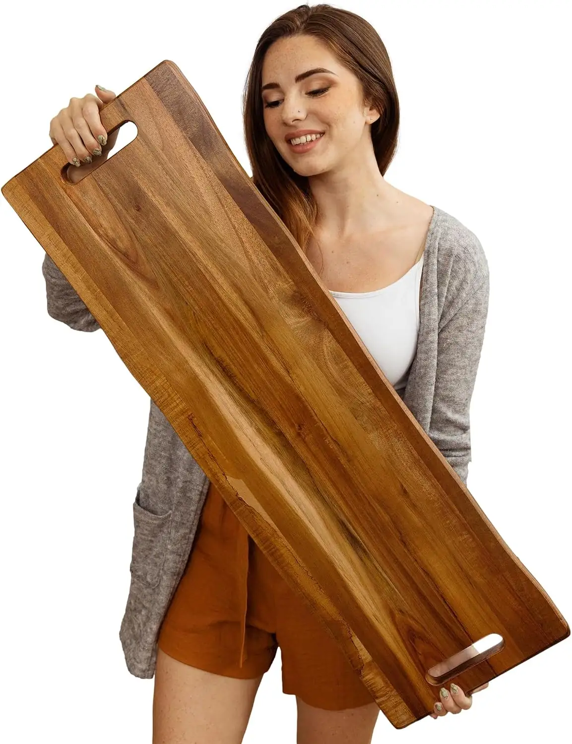 Acacia Serving Board with Handles,… — Photo 1