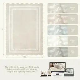 Washable 8x10 Area Rugs, Solid… — Photo 2