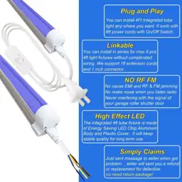 4PACK Linkable 4ft Black Light… — Photo 2