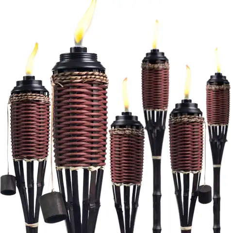 Backyadda Bamboo Outdoor Torches, 16oz… — Photo 1