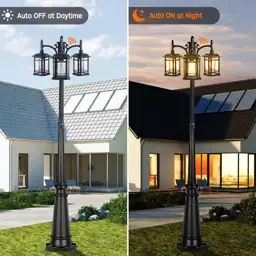 PARTPHONER Dusk-to-Dawn Outdoor Lamp Post… — Photo 2