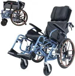 Folding Reclining Wheelchair 20" Rear… — Photo 1