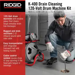 RIDGID K-400 Drain Cleaning Snake… — Photo 2