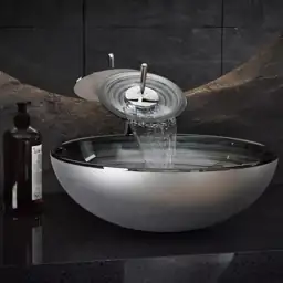 Cascade Vessel Sink in Smoky… — Photo 1