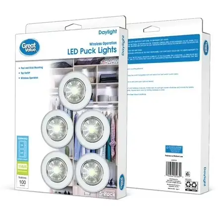 Great Value Wireless LED Puck… — Photo 1