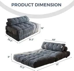MAXYOYO Folding Sofa Bed, Foldable… — Photo 2