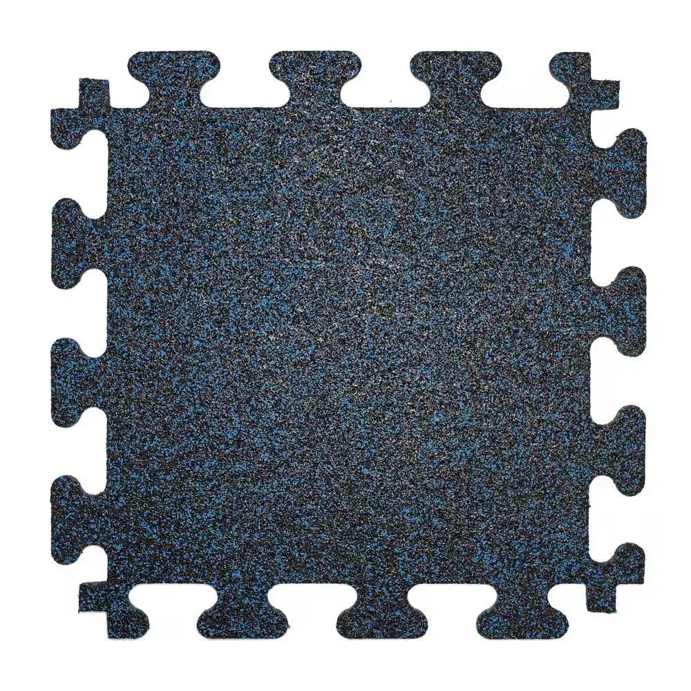 Rubber Gym Tiles with Blue… — Photo 1