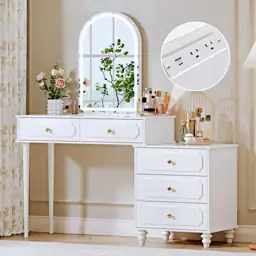 Ieejdn White Vanity Desk with… — Photo 1