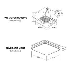 80/110 CFM Ceiling Mount Square… — Photo 2