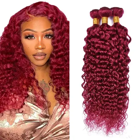 CnumGunm Burgundy Human Hair Bundles… — Photo 1