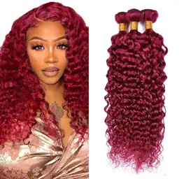 CnumGunm Burgundy Human Hair Bundles… — Photo 1