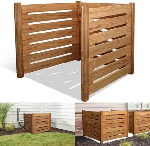 Air Conditioner Fence, Wooden Privacy… — Photo 1