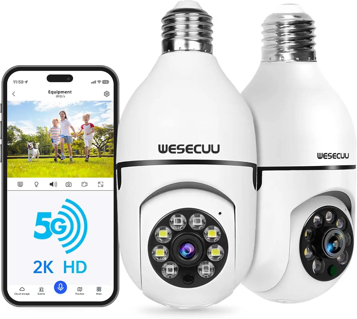 WESECUU Light Bulb Security Camera… — Photo 1