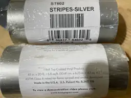 Metallic Silver Mini Stripes Vinyl… — Photo 4