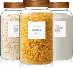 KEYWING 88oz Glass Jars w/Acacia… — Photo 1