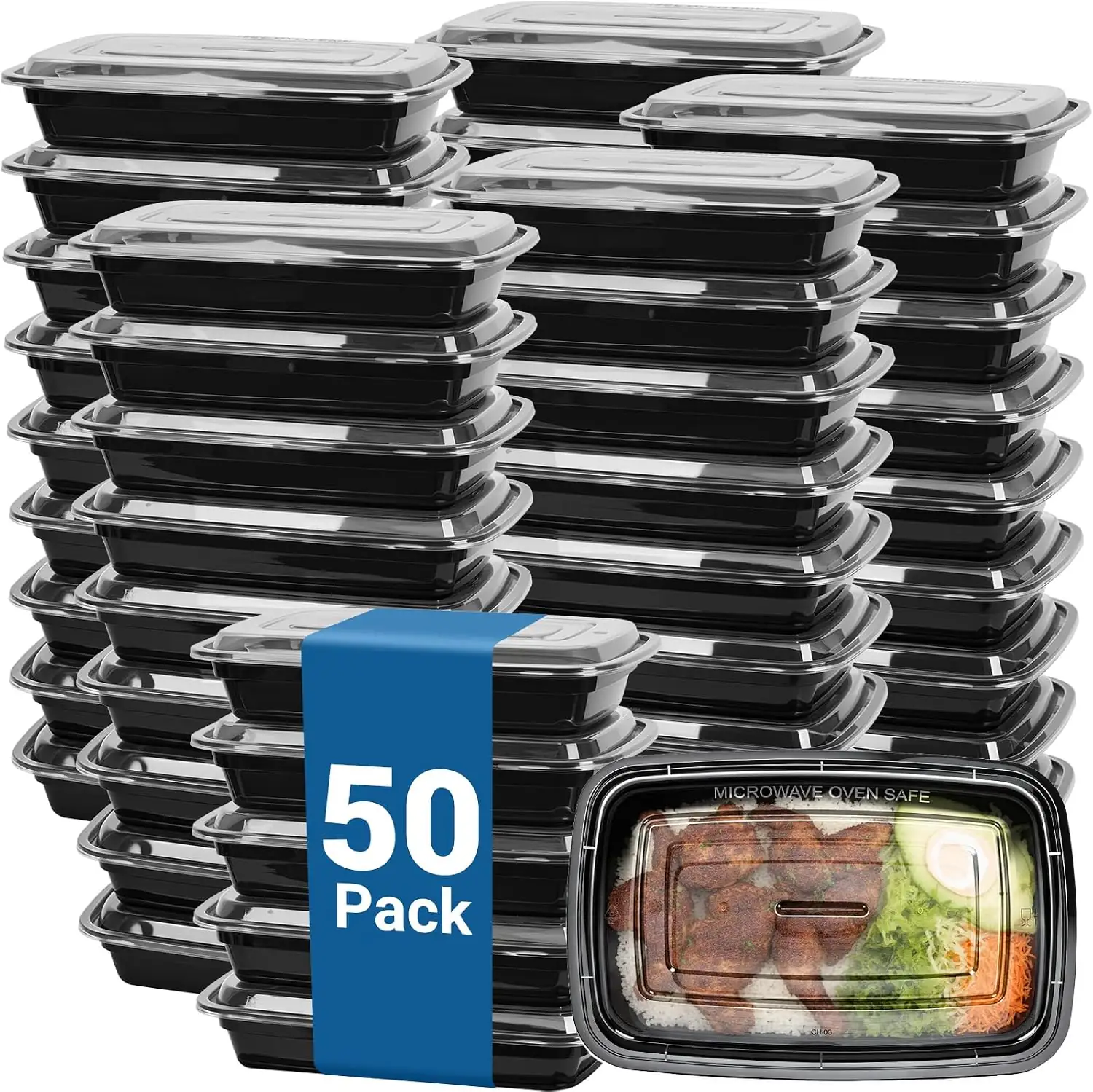 50-Pack 24 oz Reusable Meal… — Photo 1