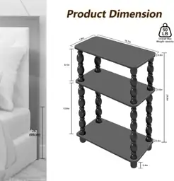 Narrow Side Table with 3-Tier… — Photo 2