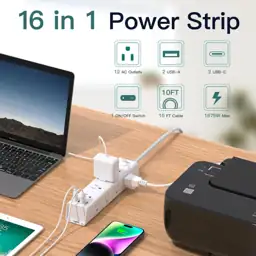 Surge Protector Power Strip -… — Photo 2