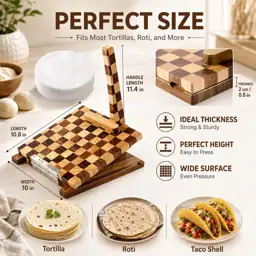 Mifoci 10" Wooden Tortilla Press… — Photo 2