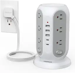TESSAN Tower Power Strip Surge… — Photo 1