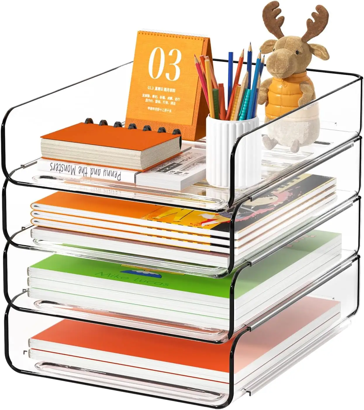 FANXIYQ 4-Tier Acrylic Paper Tray… — Photo 1