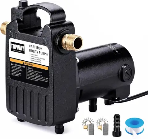 TOPWAY 1/2HP 1560GPH Portable Cast… — Photo 1