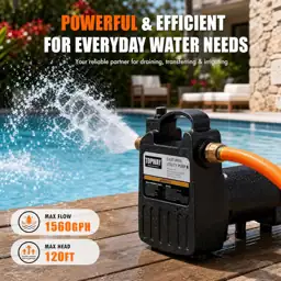 TOPWAY 1/2HP 1560GPH Portable Cast… — Photo 2