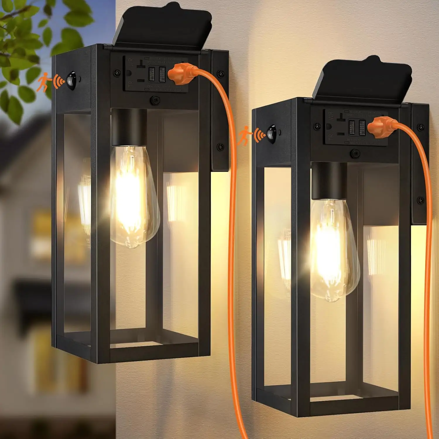Porch Lights with GFCI Outlet,… — Photo 1