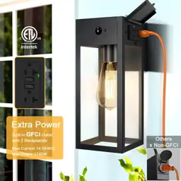 Porch Lights with GFCI Outlet,… — Photo 2