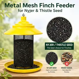 Finch Feeder for Outdoors, Metal… — Photo 2