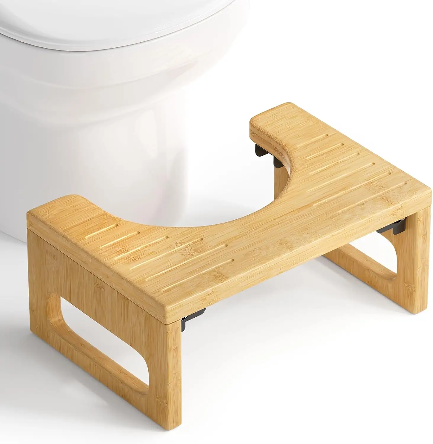 AmazerBath 7-Inch Bamboo Toilet Stool,… — Photo 1