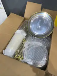 BESTVIP 600PCS Clear Gold Dinnerware… — Photo 3