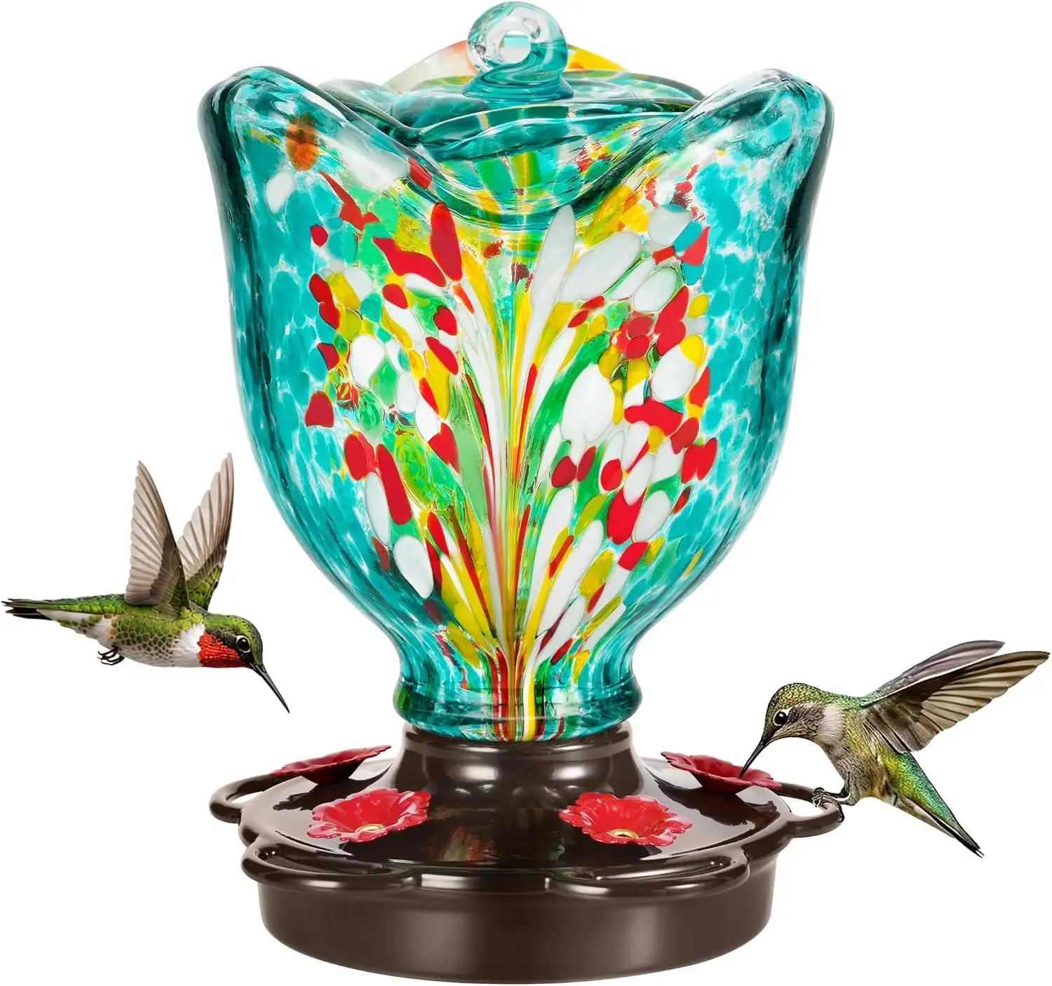 LUJII Rose Shaped Hummingbird Feeder,… — Photo 1