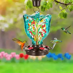 LUJII Rose Shaped Hummingbird Feeder,… — Photo 2