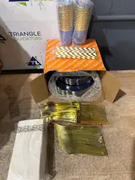 200PCS Blue & Gold Plastic… — Photo 3