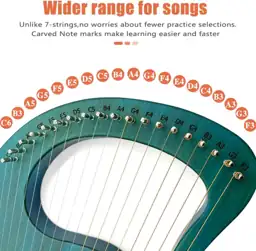 Lyre Harp, 19 Metal Strings… — Photo 2